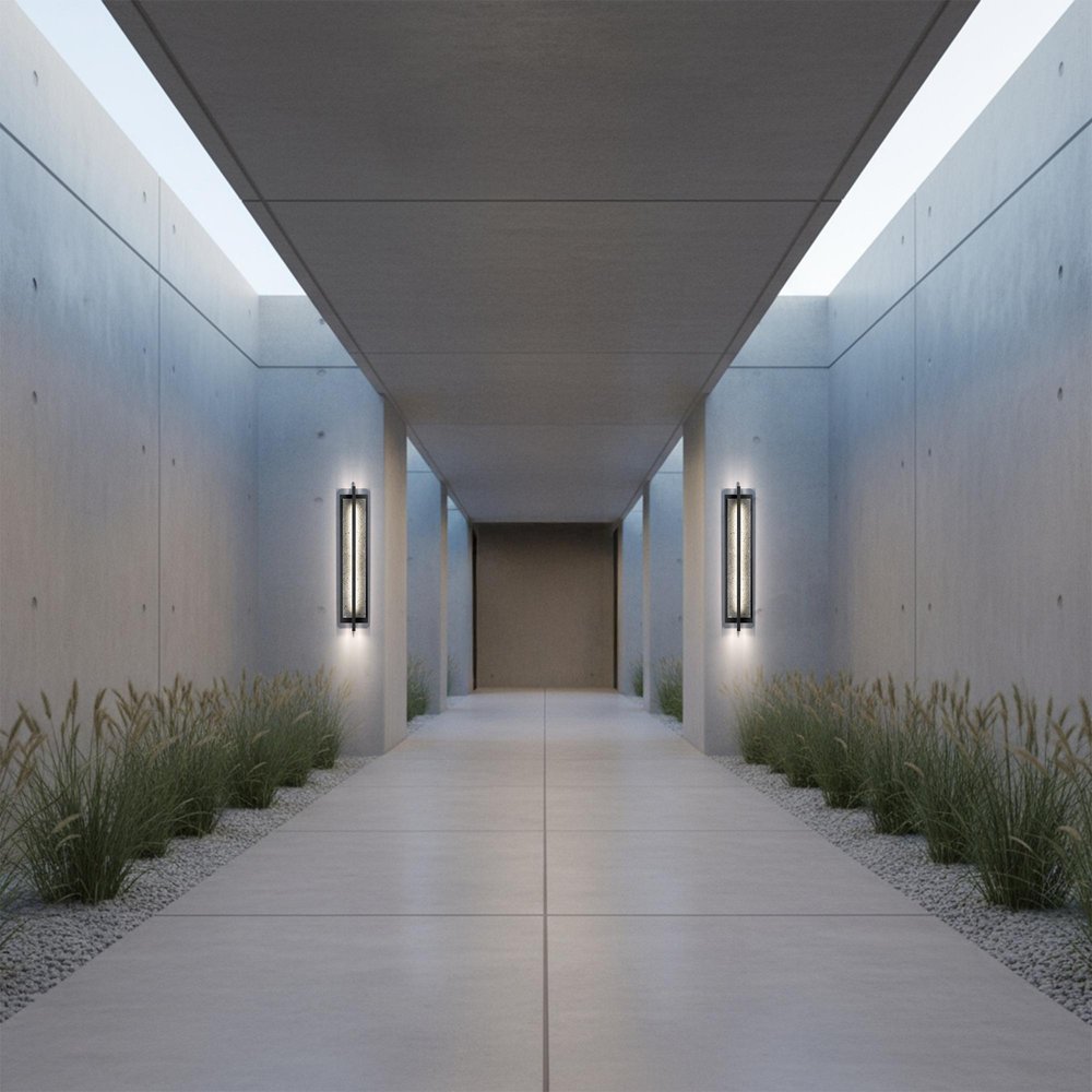 Black LED Dimmable Outdoor Hanging Light