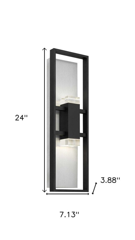 Black LED Dimmable Outdoor Hanging Light