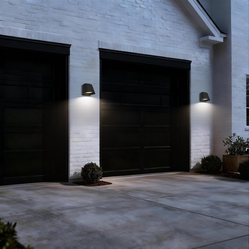 Black LED Dimmable Outdoor Hanging Light