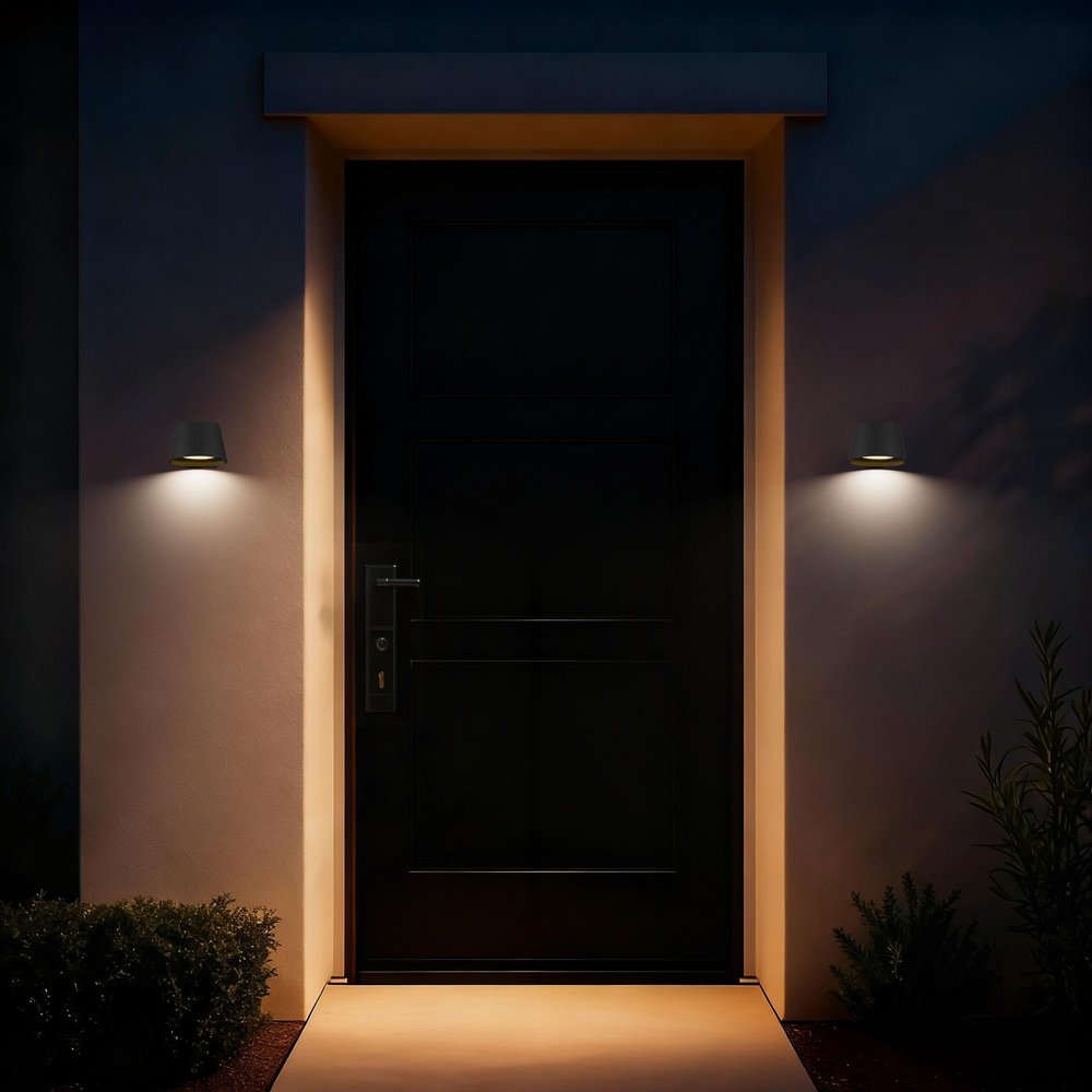 Black LED Dimmable Outdoor Hanging Light