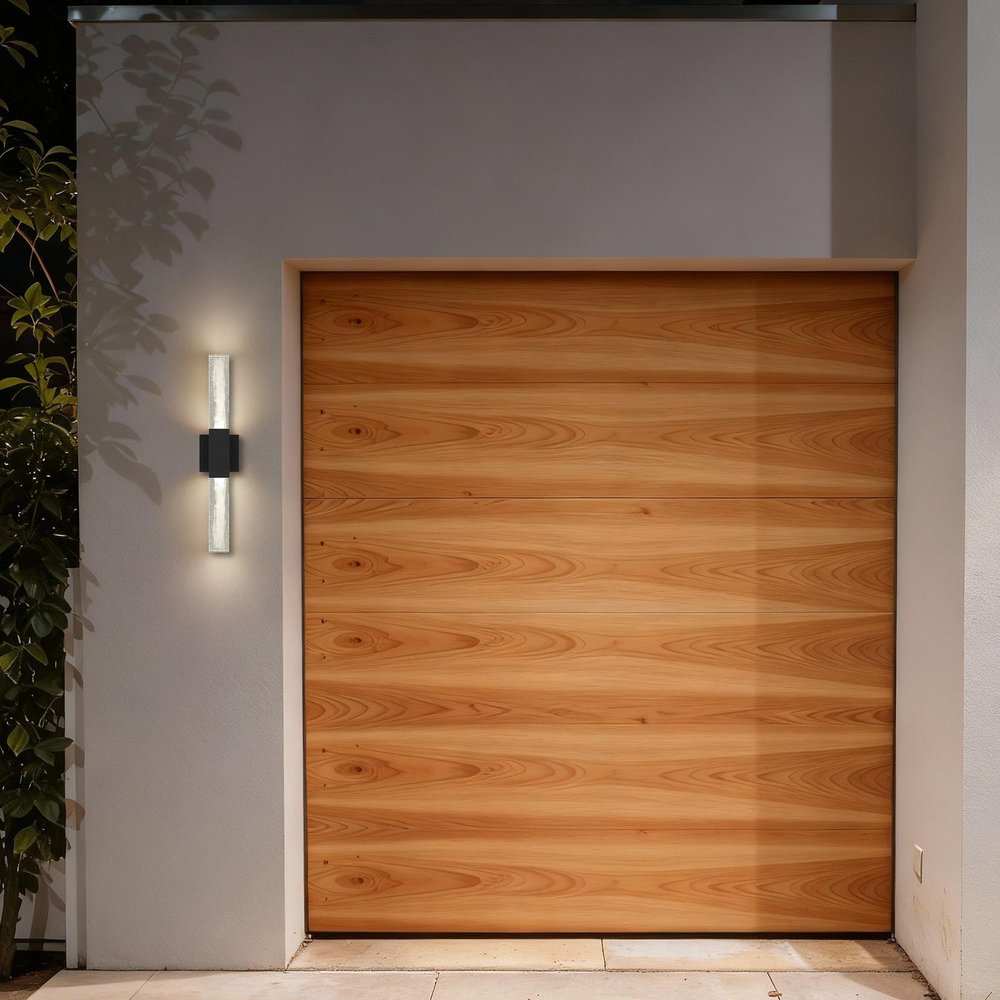 Black Transparent LED Dimmable Outdoor Hanging Light