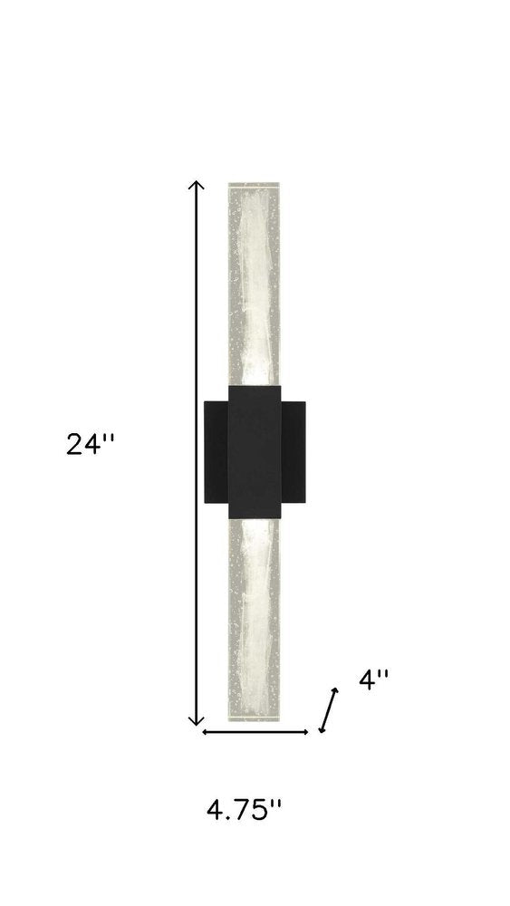 Black Transparent LED Dimmable Outdoor Hanging Light