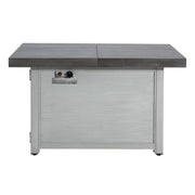 50000 BTU 45" Gray Aluminum Propane Rectangular Fire Pit With Cover