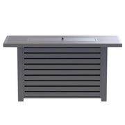 50000 BTU 42" Gray Steel Propane Rectangular Fire Pit With Cover