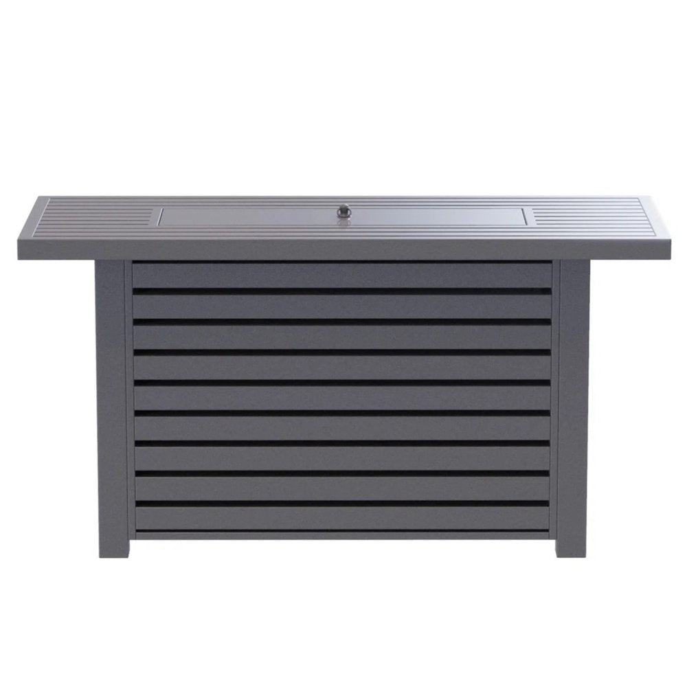 50000 BTU 42" Gray Steel Propane Rectangular Fire Pit With Cover