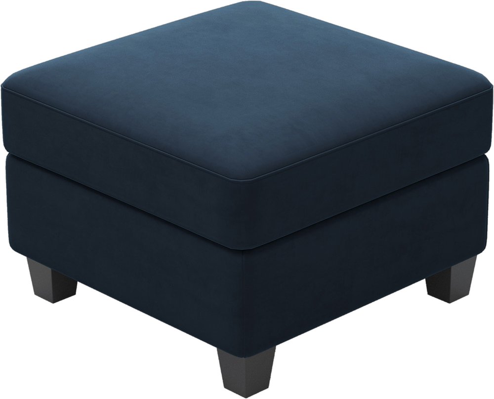 26" Gray and Black Chenille Storage Ottoman
