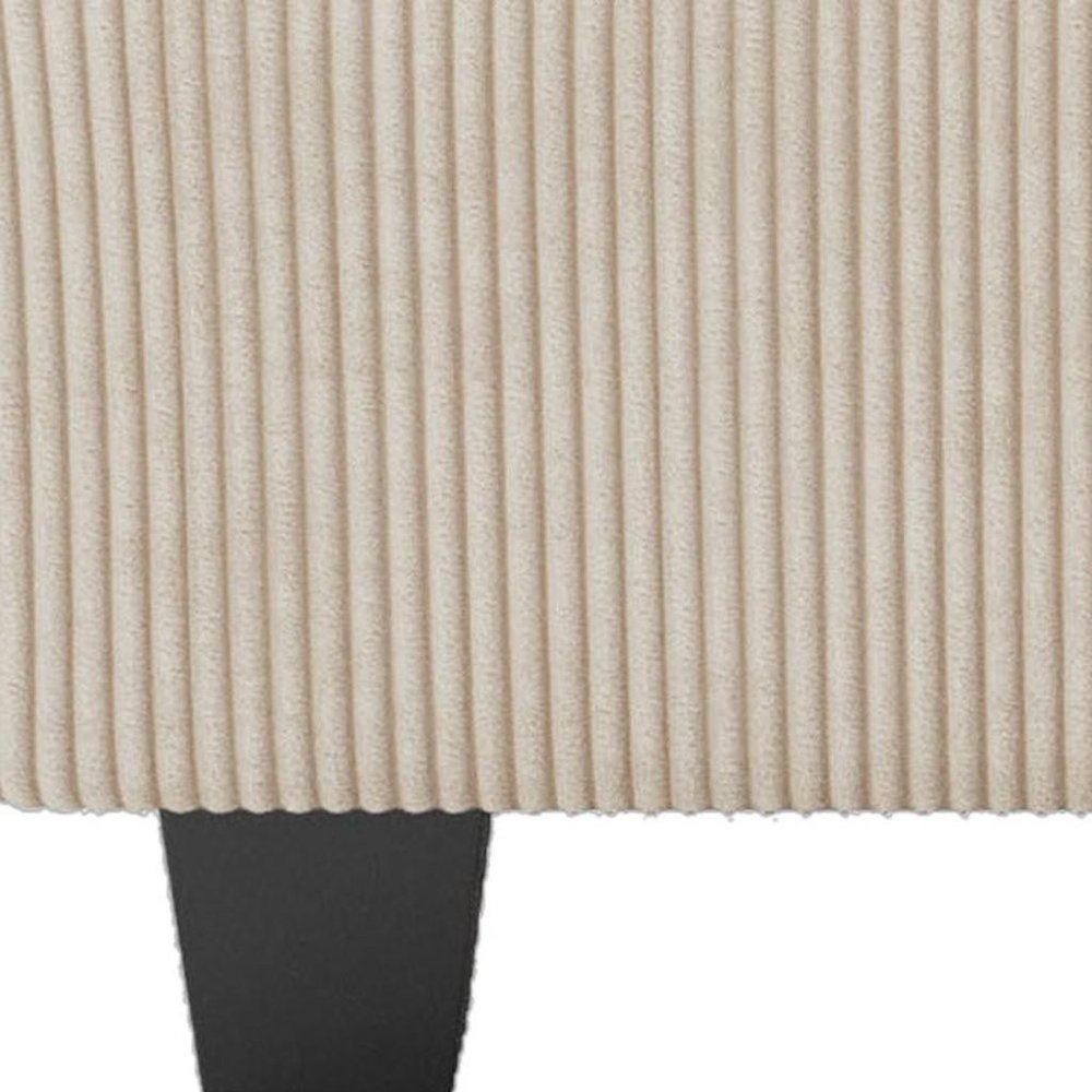 26" Teal Blue and Black Solid Wood and Microfiber Storage Ottoman