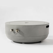 50000 BTU 24" Gray Steel Propane Round Fire Pit With Cover