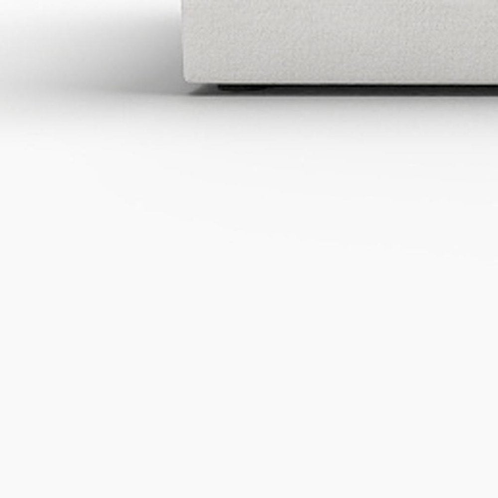 160" White Linen Blend Modular Armless Sofa With Ottomans And Storage