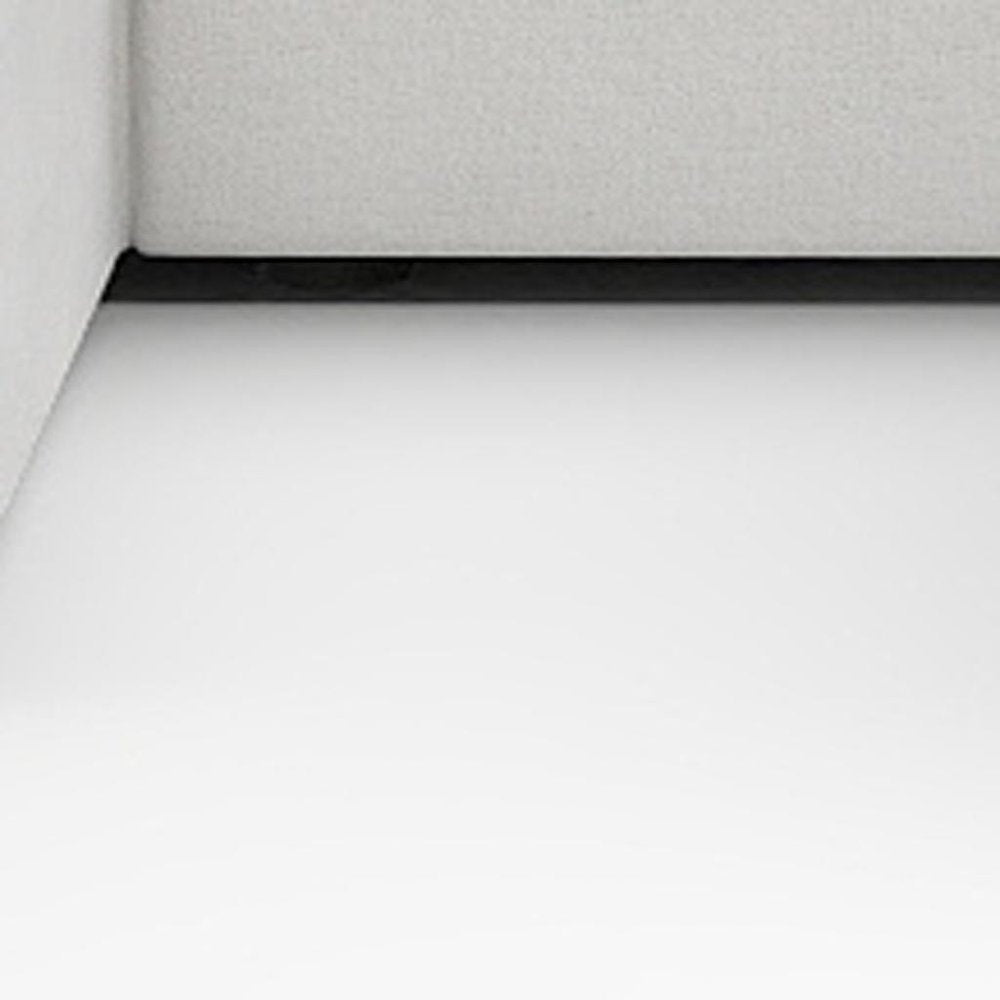 120" White Linen Blend Modular Universal Sofa With Ottoman And Storage