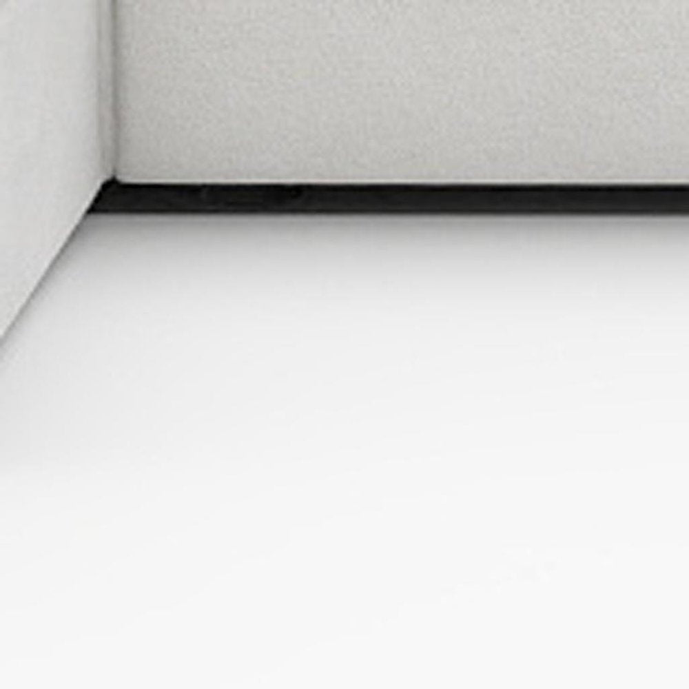 160" White Linen Blend Modular Sofa With Ottomans Toss Pillows And Storage
