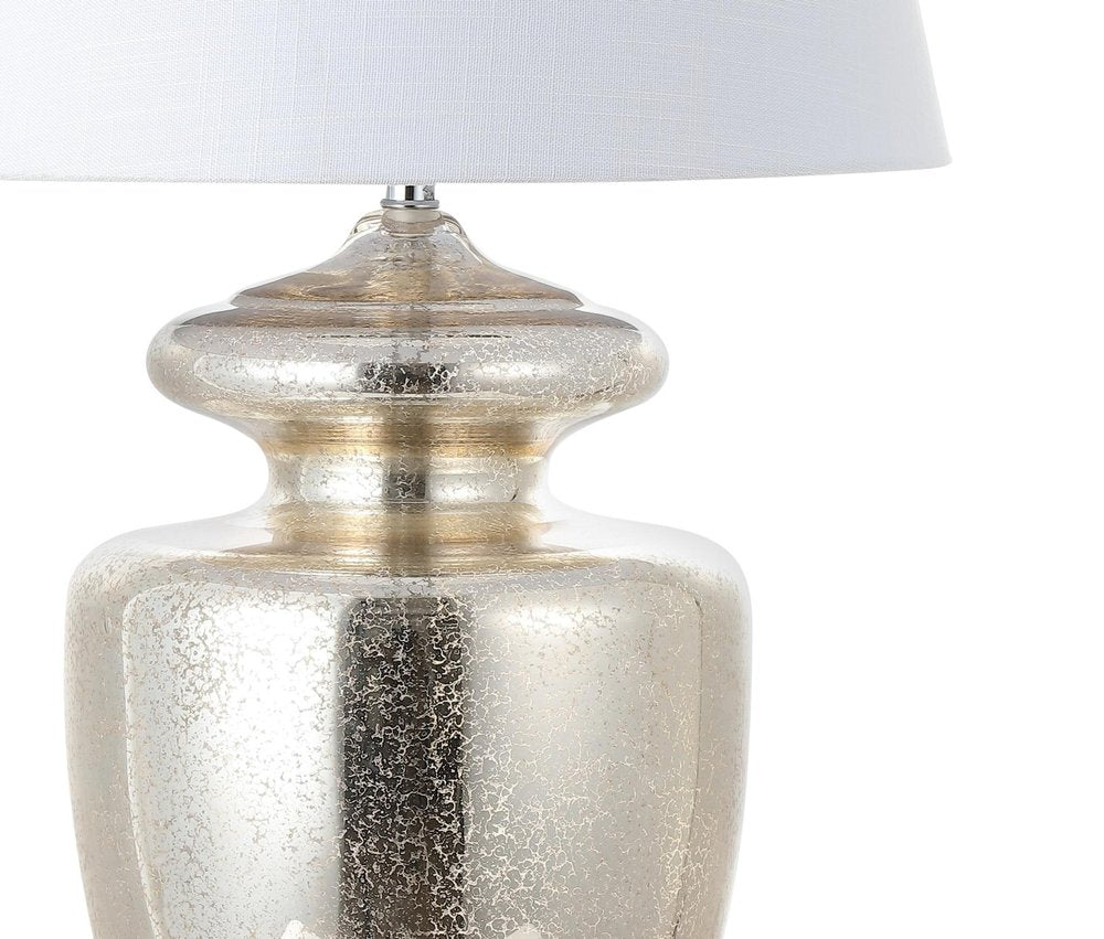 31" Silver Novelty Table Lamp With Drum Shade
