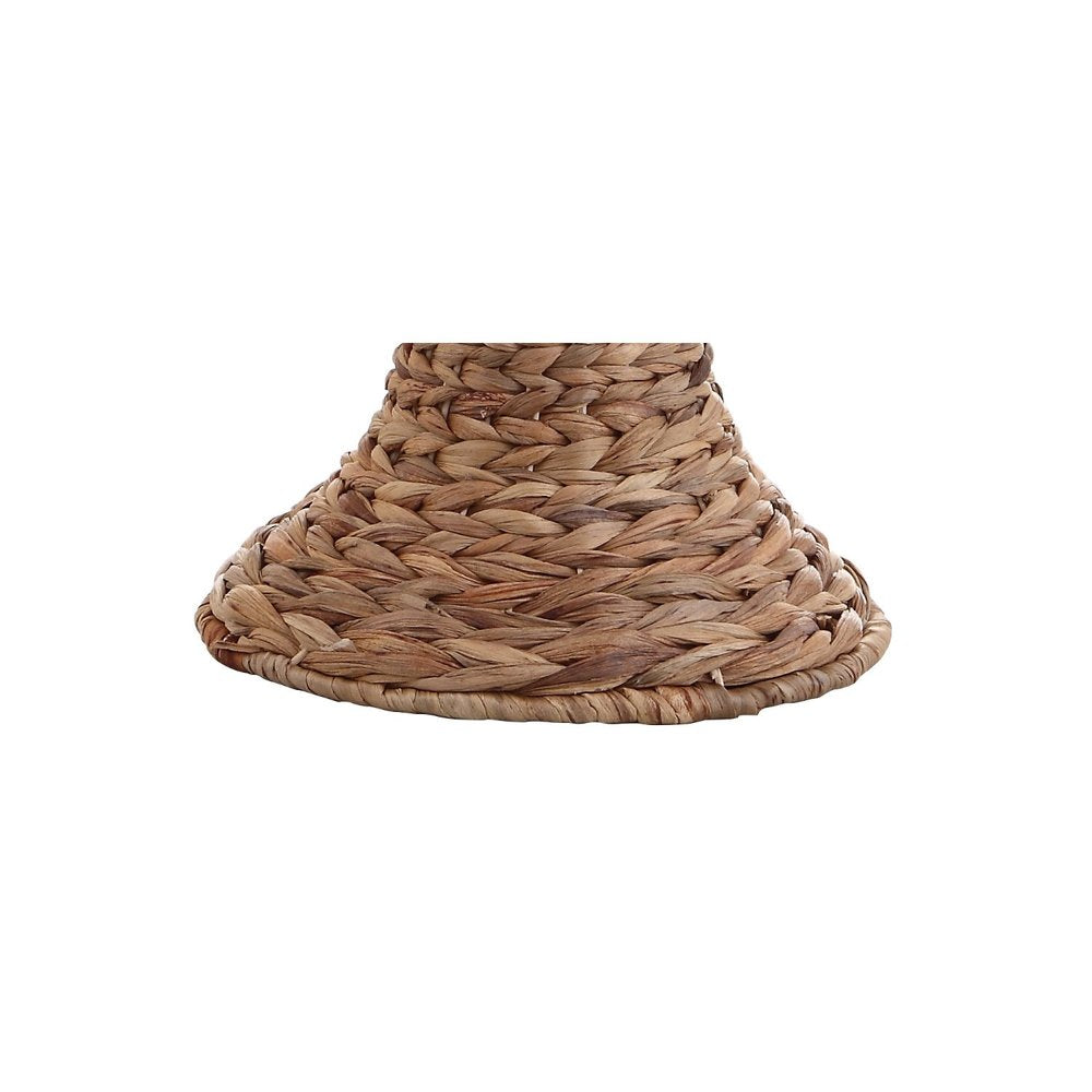 31" Natural Water Hyacinth Urn Table Lamp With Drum Shade