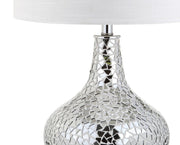 26" Silver Novelty Table Lamp With Drum Shade