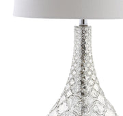 Set of Two 26" Silver Novelty Table Lamps With Drum Shades