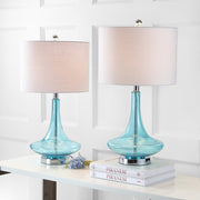 Set of Two 26" Silver Novelty Table Lamps With Drum Shades