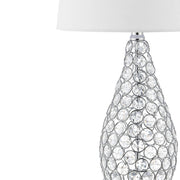 Set of Two 22" Silver Gourd Table Lamps With Empire Shades