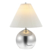 23" Silver Globe Lamp Base With Empire Shade