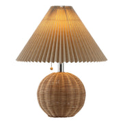 17" Clear Round Table Lamp With Empire Shade