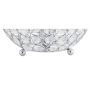 8" Silver Geometric Globe Table Lamp With Globe