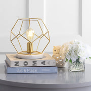 10" White Geometric Table Lamp