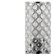 10" Silver Column Lamp