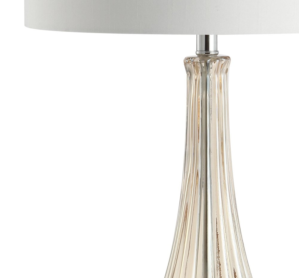 33" Clear Urn Buffet Lamp With Drum Shade