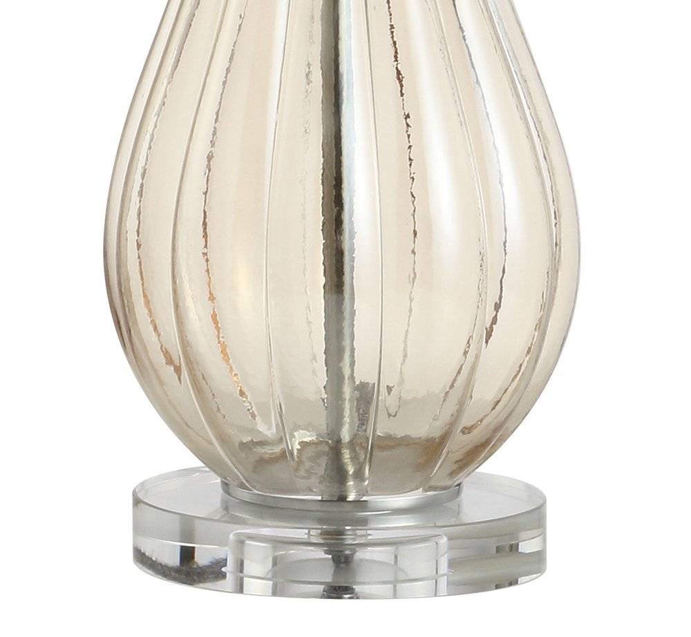33" Clear Urn Buffet Lamp With Drum Shade