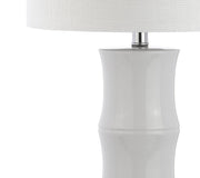 27" Clear Table Lamp With Drum Shade