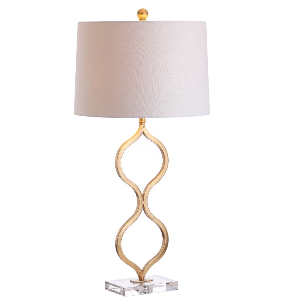32" Clear Novelty Table Lamp With Drum Shade