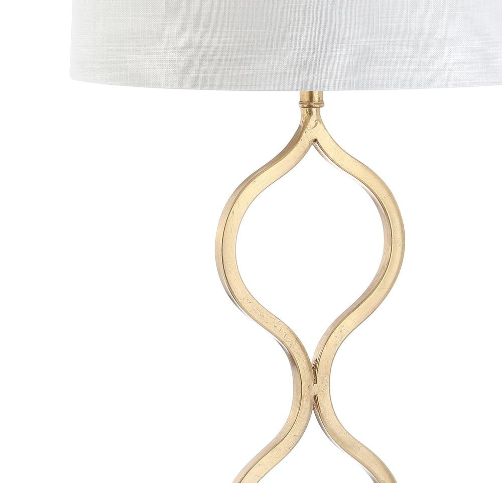 32" Clear Novelty Table Lamp With Drum Shade