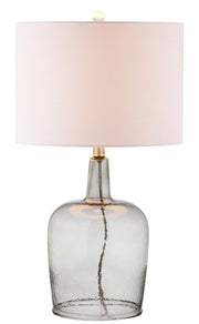 26" Clear Urn Table Lamp With Drum Shade