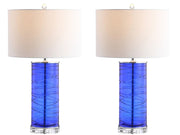 Set of Two 28" Clear Novelty Table Lamps With Globe Shades