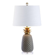 23" Clear Globe Table Lamp With Drum Shade