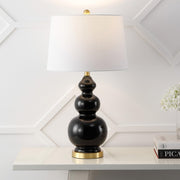 28" Gold Novelty Table Lamp With Drum Shade
