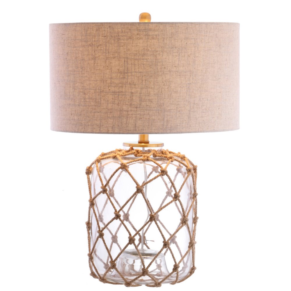 27" Clear Novelty Table Lamp With Drum Shade