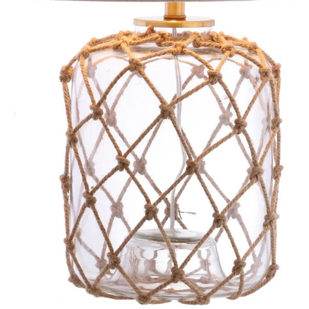 27" Clear Novelty Table Lamp With Drum Shade