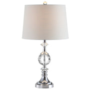 26" Silver Urn Bedside Lamp With Empire Shade