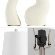 Set of Two 19" Clear Novelty Table Lamps With Empire Shades