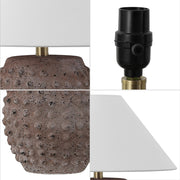 Set of Two 18" Clear Novelty Table Lamps With Empire Shades