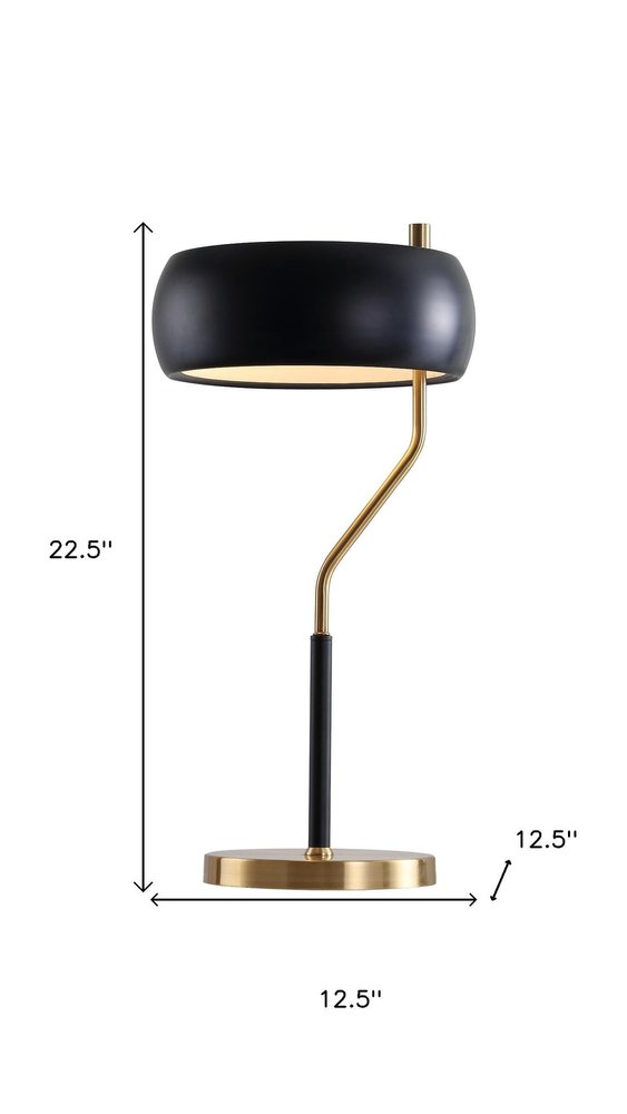 23" Gold Novelty Table Lamp LED With Globe Shade