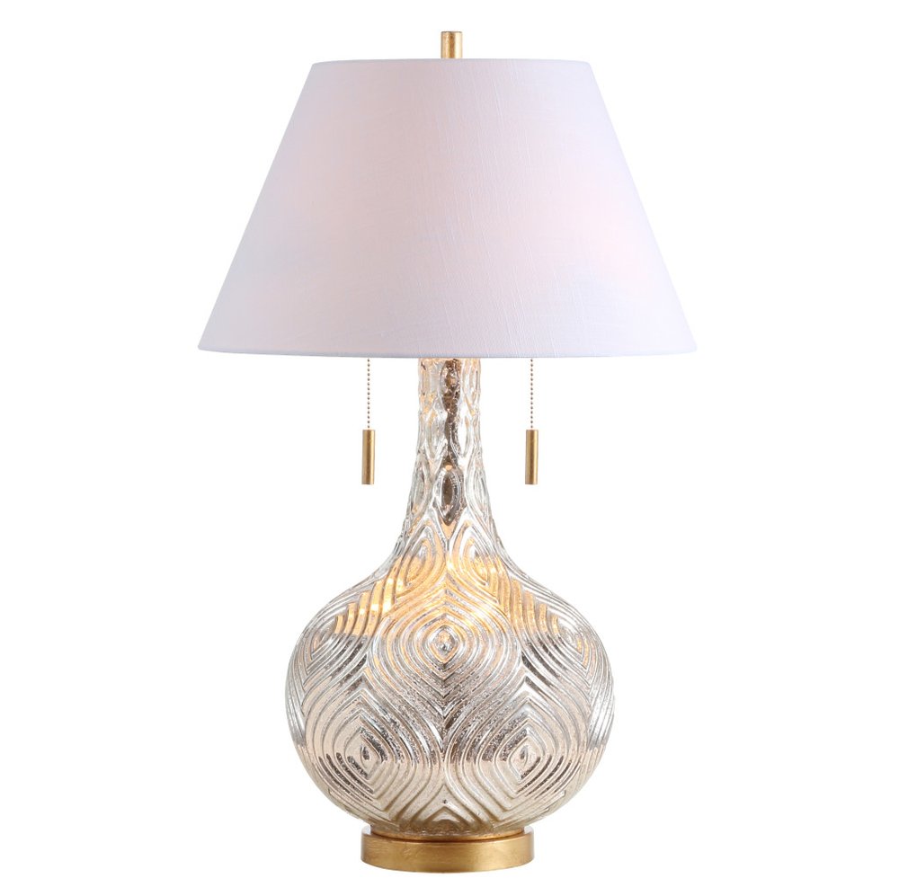 31" Gold Novelty Table Lamp With Globe Shade