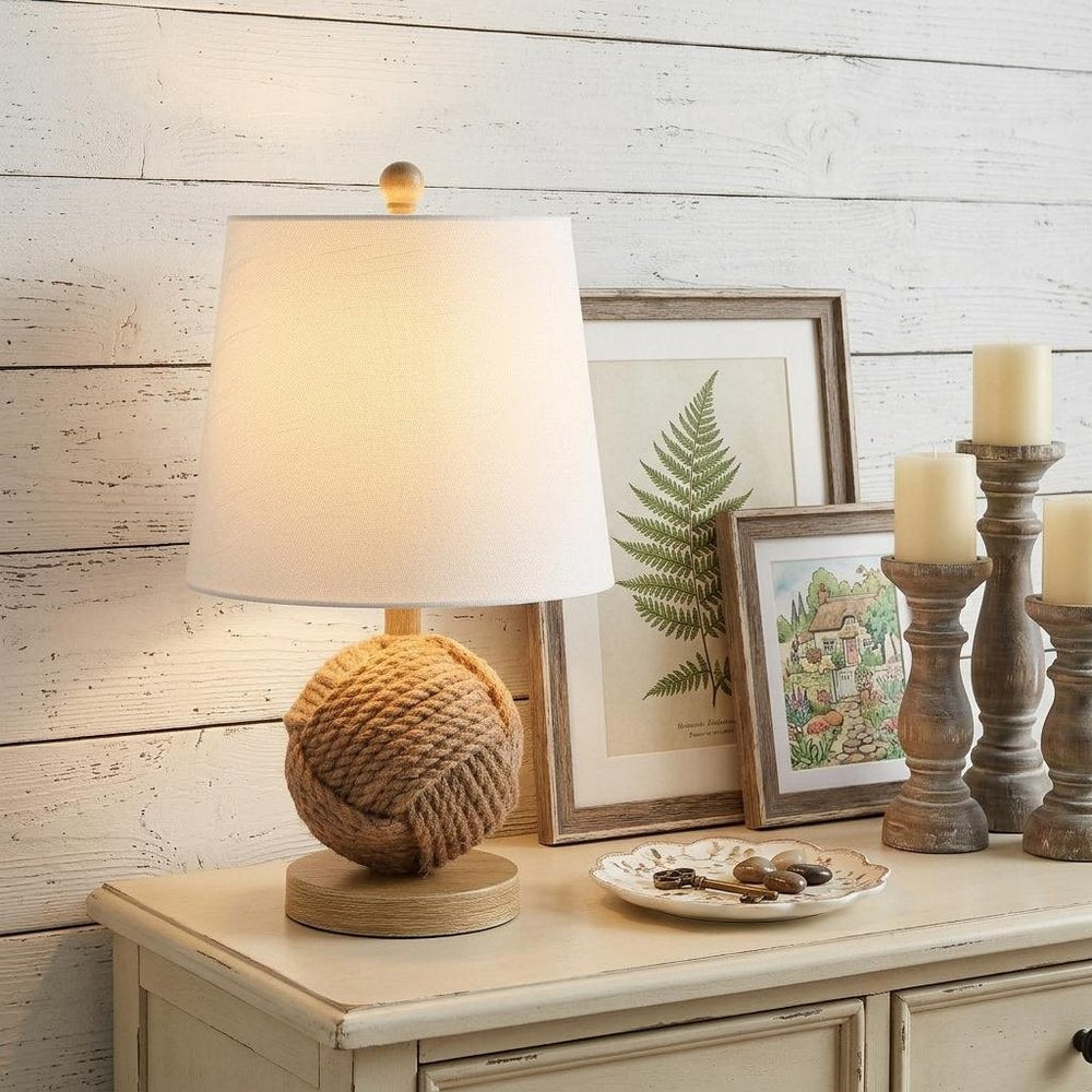 18" Clear Novelty Table Lamp LED With Globe Shade
