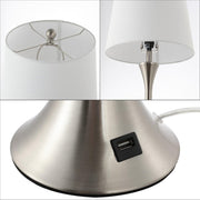 Set of Two 23" Clear Novelty Table Lamps With Empire Shades