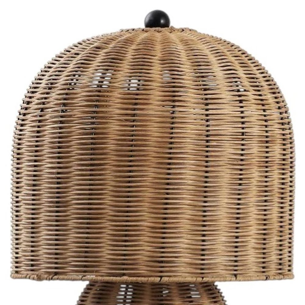 23" Clear Round Table Lamp With Globe Shade