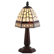 12" Brown Mosaic Tile Novelty Tiffany Lamp With Empire Shade