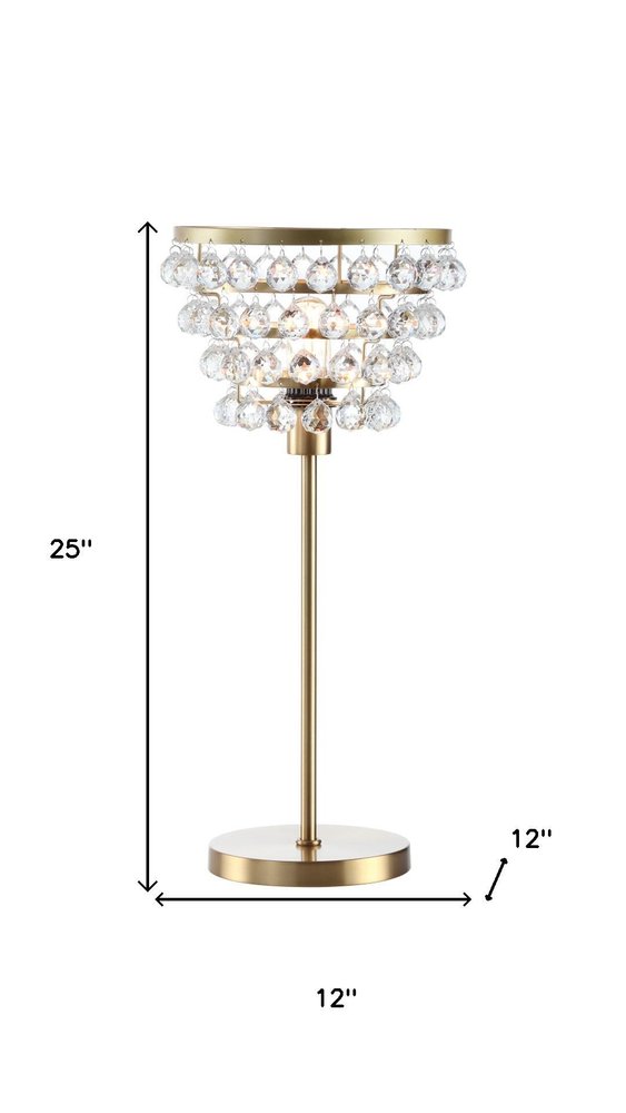25" Gold Novelty Table Lamp With Drum