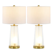 Set of Two 26" Gold Lighthouse Table Lamps With Drum Shades