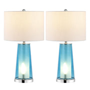 Set of Two 26" Silver Lighthouse Table Lamps With Drum Shades