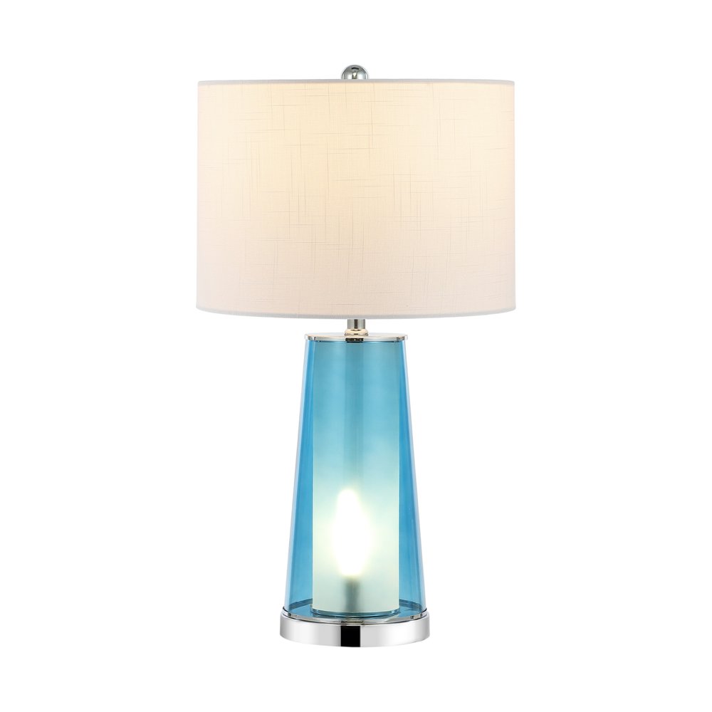 Set of Two 26" Silver Lighthouse Table Lamps With Drum Shades